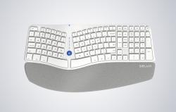 Delux Bezdrátová ergonomická klávesnice GM901D BT+2.4G (bílá)