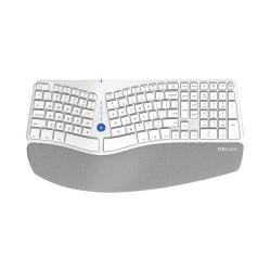 Delux Bezdrátová ergonomická klávesnice GM901D BT+2.4G (bílá) Delux Bezdrátová ergonomická klávesnice GM901D BT+2.4G (bílá)