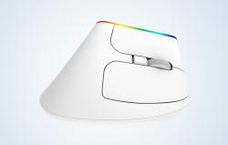 Delux Bezdrátová vertikální myš M618C 2,4G 1600DPI RGB (bílá)