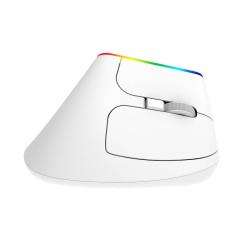 Delux Bezdrátová vertikální myš M618C 2,4G 1600DPI RGB (bílá)