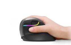 Delux Bezdrátová vertikální myš M618Mini BT4.0 + 2,4Ghz 4000DPI RGB (modrá)