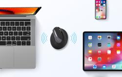 Delux Bezdrátová vertikální myš M618Mini DB BT+2,4G 2400DPI (černá)