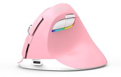 Delux Bezdrátová vertikální myš M618Mini DB BT+2.4G 2400DPI (růžová)