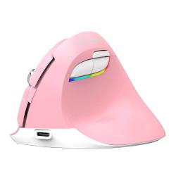 Delux Bezdrátová vertikální myš M618Mini DB BT+2.4G 2400DPI (růžová) Delux Bezdrátová vertikální myš M618Mini DB BT+2.4G 2400DPI (růžová)