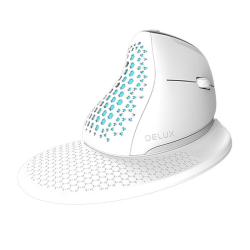 Delux Bezdrátová ergonomická myš M618XSD BT+2.4G RGB (bílá) Delux Bezdrátová ergonomická myš M618XSD BT+2.4G RGB (bílá)