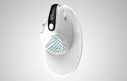 Delux Bezdrátová ergonomická myš M618XSD BT+2.4G RGB (bílá)