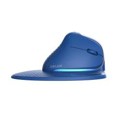 Delux Bezdrátová ergonomická myš M618XSD BT+2.4G RGB (modrá)