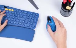 Delux Bezdrátová ergonomická myš M618XSD BT+2.4G RGB (modrá)