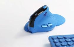 Delux Bezdrátová ergonomická myš M618XSD BT+2.4G RGB (modrá)