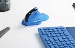 Delux Bezdrátová ergonomická myš M618XSD BT+2.4G RGB (modrá)