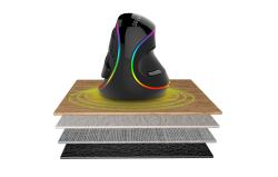 Delux Drátová vertikální myš M618Plus 4000DPI RGB