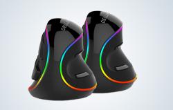 Delux Drátová vertikální myš M618Plus 4000DPI RGB