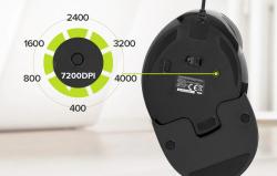 Delux Drátová vertikální myš M618PU (A825) 7200DPI