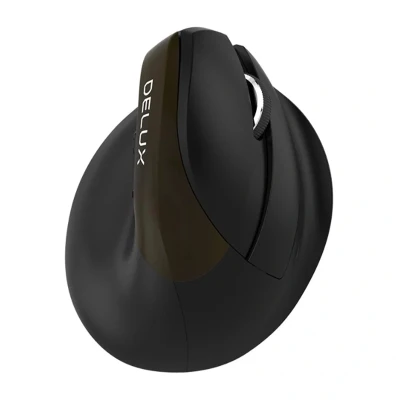 Delux M618 Mini zlatá ergonomická bezdrátová myš USB/Bluetooth/2,4 GHz