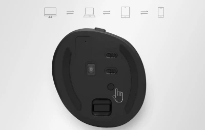 Delux M618 Mini zlatá ergonomická bezdrátová myš USB/Bluetooth/2,4 GHz