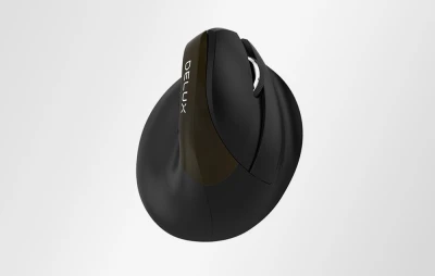 Delux M618 Mini zlatá ergonomická bezdrátová myš USB/Bluetooth/2,4 GHz
