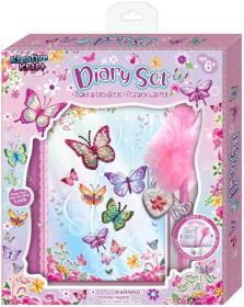 Deník tajný set s ozdobnou tužkou s peřím se zámkem a klíčky Deník tajný set s ozdobnou tužkou s peřím se zámkem a klíčky