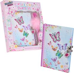 Deník tajný set s ozdobnou tužkou s peřím se zámkem a klíčky