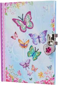 Deník tajný set s ozdobnou tužkou s peřím se zámkem a klíčky