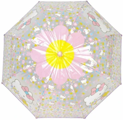 Deštník dětský Hello Kitty průhledný 67x71cm manuální otevírání