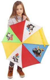 Deštník dětský Krtek (Krteček) 70cm automatický se 4 obrázky barevný