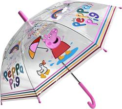 Deštník dětský prasátko Peppa Pig manuální otevírání 60x65cm transparentní Deštník dětský prasátko Peppa Pig manuální otevírání 60x65cm transparentní