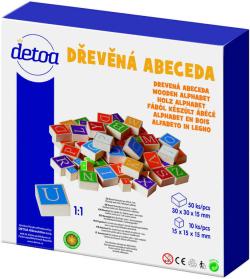 Detoa DŘEVO Abeceda kostky písmenka set 60ks (dřevěná hračka)