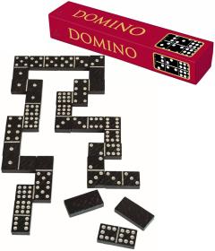 Detoa DŘEVO Hra Domino klasik 55 kamenů v krabičce (dřevěná hračka)