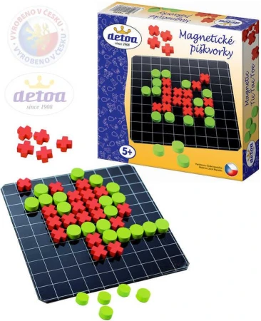 Detoa DŘEVO Hra Piškvorky magnetické (společenská hra) Detoa DŘEVO Hra Piškvorky magnetické (společenská hra)