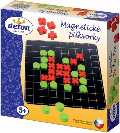 Detoa DŘEVO Hra Piškvorky magnetické (společenská hra)