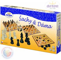 Detoa DŘEVO Hra Šachy a dáma 2v1 (společenská hra) Detoa DŘEVO Hra Šachy a dáma 2v1 (společenská hra)