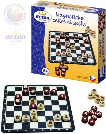 Detoa DŘEVO Hra Šachy cestovní magnetické (společenská hra) Detoa DŘEVO Hra Šachy cestovní magnetické (společenská hra)