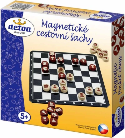 Detoa DREVO Hra Šachy cestovné magnetické (spoločenská hra)