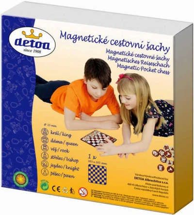 Detoa DREVO Hra Šachy cestovné magnetické (spoločenská hra)