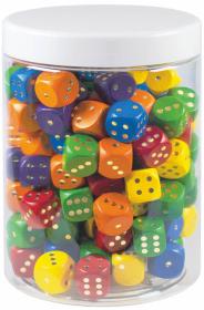 Detoa DŘEVO Kostky barevné hrací set 150ks v dóze (dřevěná hračka)