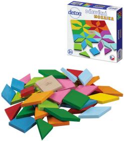 Detoa DŘEVO Mozaika barevná puzzle skládačka (dřevěná hračka)