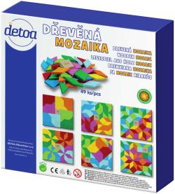 Detoa DŘEVO Mozaika barevná puzzle skládačka (dřevěná hračka)