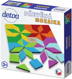 Detoa DŘEVO Mozaika barevná puzzle skládačka (dřevěná hračka)