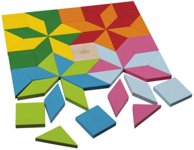 Detoa DŘEVO Mozaika barevná puzzle skládačka (dřevěná hračka)