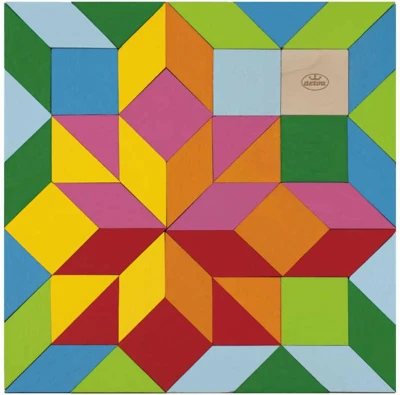 Detoa DŘEVO Mozaika barevná puzzle skládačka (dřevěná hračka)