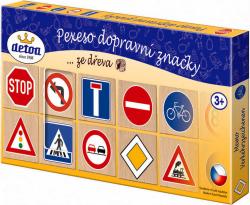 Detoa DŘEVO Pexeso dopravní značky 36 dílků (dřevěná hračka)
