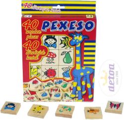 Detoa DŘEVO Pexeso set 40 dílků 4x4cm v krabičce s obrázky
