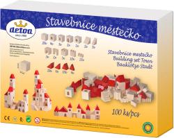 Detoa DŘEVO Stavebnice město kostky 100 dílků (dřevěná hračka)