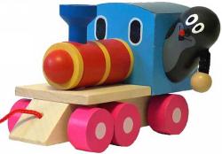 Detoa Krteček a mašinka (dřevěná hračka)