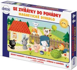Detoa Magnetické divadlo se zvířátky do pohádky (dřevěná hračka)