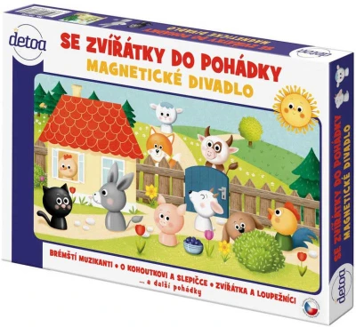 Detoa Magnetické divadlo so zvieratkami do rozprávky (drevená hračka)
