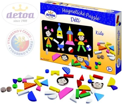 Detoa Puzzle deti magnetické (drevená hračka)