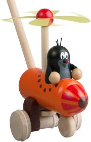 Detoa Strkadlo Krtek a vrtulnik (dřevěná hračka)