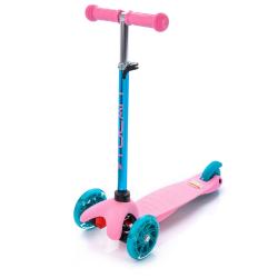 Meteor Tucan ružovo-modrá detská trojkolová kolobežka