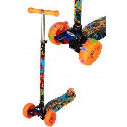 Enero Maxi Scooter Graffiti s LED svítícími kolečky dětská tříkolová koloběžka